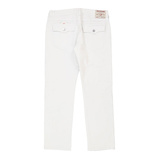 Vintage white Ricky True Religion Trousers - mens 38" waist