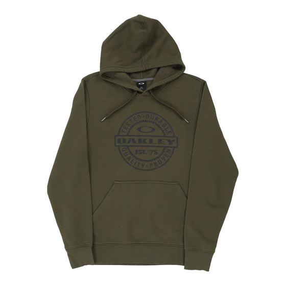 Vintage khaki Oakley Hoodie - mens medium