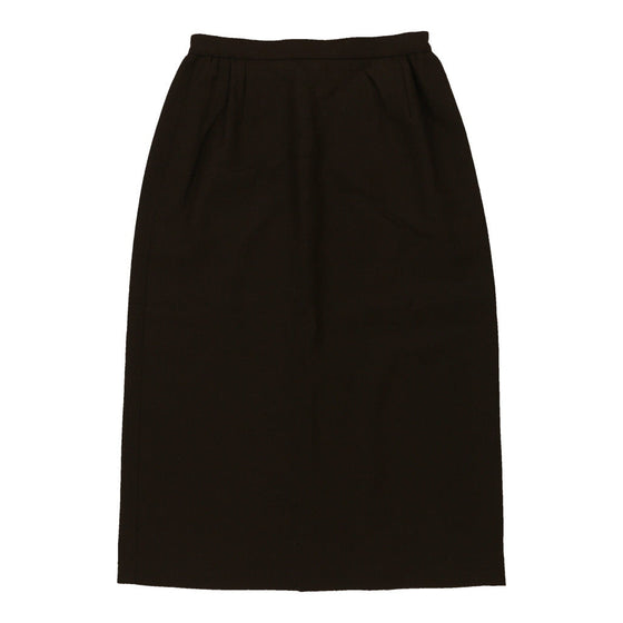 Valentino Midi Skirt - 24W UK 4 Brown Wool