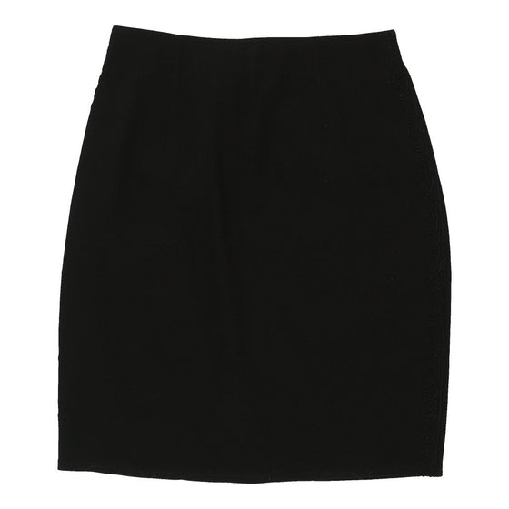 Gianni Versace Embroidered Skirt - 28W UK 8 Black Wool Blend