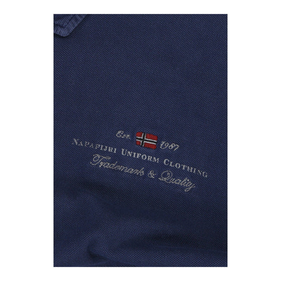 Vintageblue Napapijri Polo Shirt - mens small