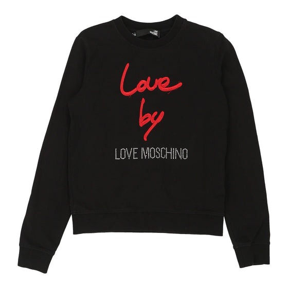 Love Moschino Sweatshirt - Small Black Cotton