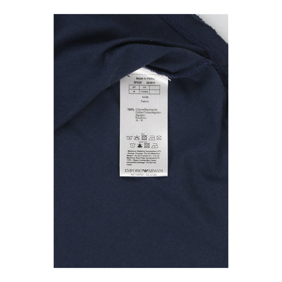 Ea7 Graphic T-Shirt - Medium Blue Cotton