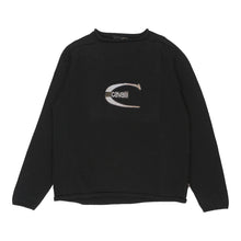  Just Cavalli Spellout Sweatshirt - Large Black Cotton