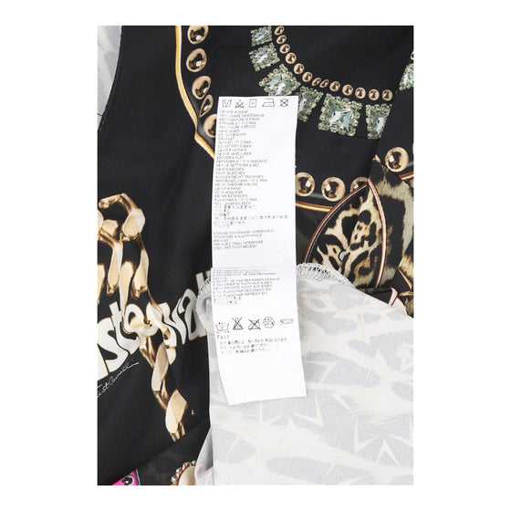 Just Cavalli Graphic Long Sleeve T-Shirt - Small Multicoloured Polyester