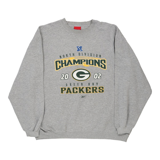 Vintage grey Green Bay Packers Reebok Sweatshirt - mens xx-large