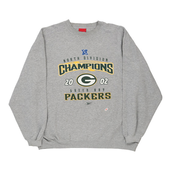 Vintage grey Green Bay Packers Reebok Sweatshirt - mens xx-large