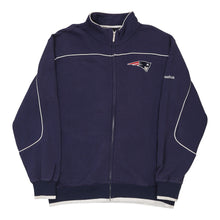  Vintage navy New England Patriot Reebok Zip Up - mens medium