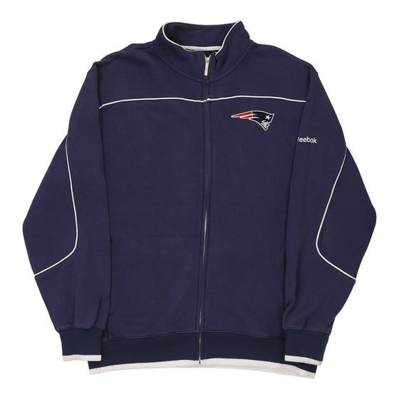 Vintage navy New England Patriot Reebok Zip Up - mens medium