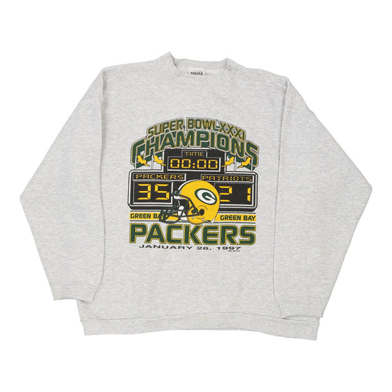 Vintage grey 1997 Green Bay Packers Tultex Sweatshirt - mens x-large