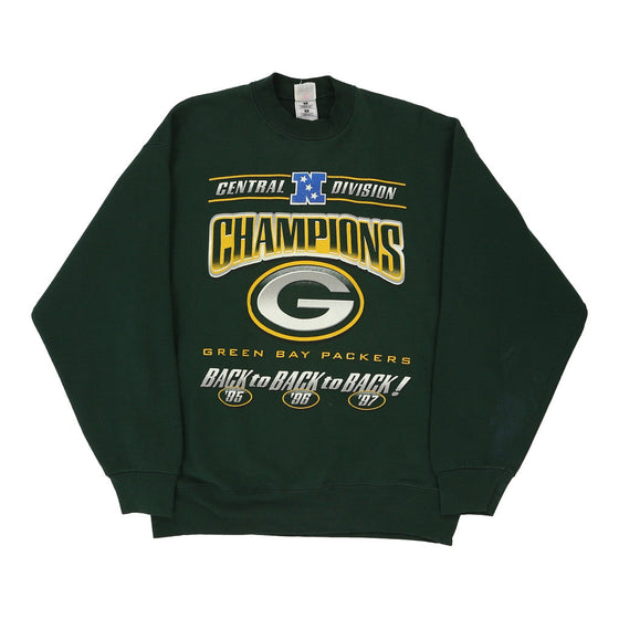 Vintage green Green Bay Packers Fruit Of The Loom Sweatshirt - mens large