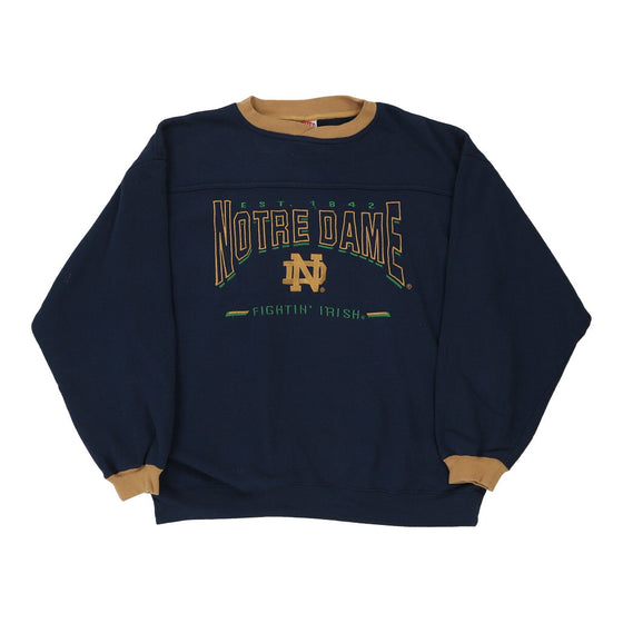 Vintage navy Notre Dame Fighting Irish Nutmeg Sweatshirt - mens large