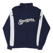  Vintage navy Milwaukee Brewers Majestic 1/4 Zip - mens large