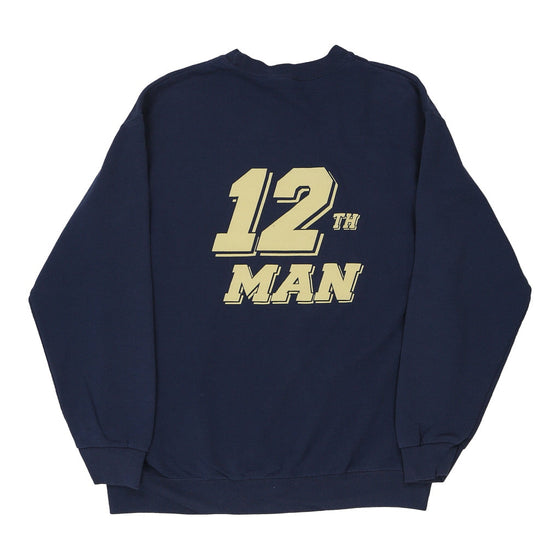 Vintage navy Oakhill Football Fruit Of The Loom Sweatshirt - mens large