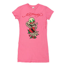  Vintage pink Ed Hardy T-Shirt Dress - womens small