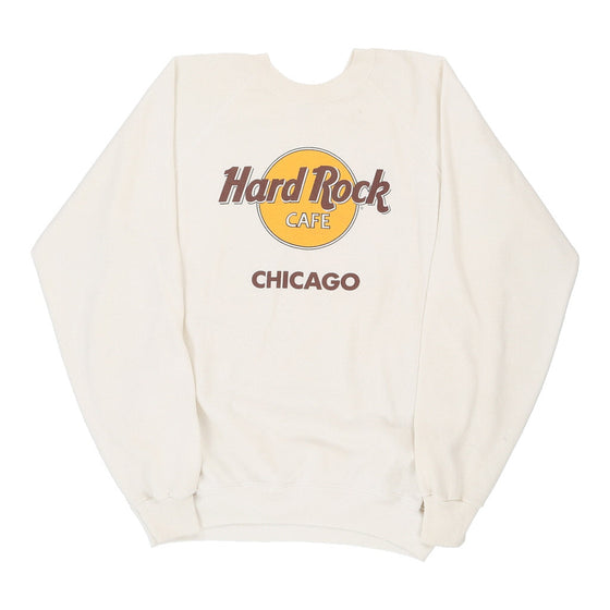 Vintage white Made in USA Chicago Hard Rock Cafe Sweatshirt - womens x-large