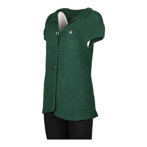 Vintage green Roberto Cavalli Cardigan - womens large