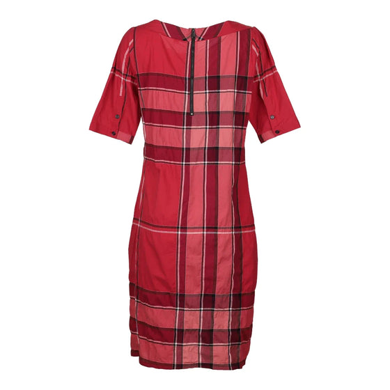 Vintage red Burberry Brit Midi Dress - womens medium