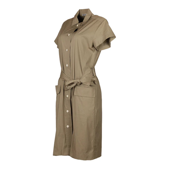 Vintage beige Jil Sander Midi Dress - womens medium