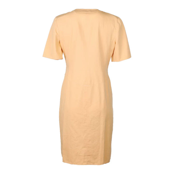 Vintage yellow Miss V Valentino Midi Dress - womens small