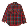 Vintage red Long Woolrich Flannel Shirt - mens large