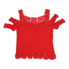 Unbranded Crochet Top - Medium Red Cotton crochet top Unbranded   