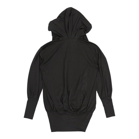 Stefanel Baggy Hoodie - Medium Black Polyester Blend hoodie Stefanel   