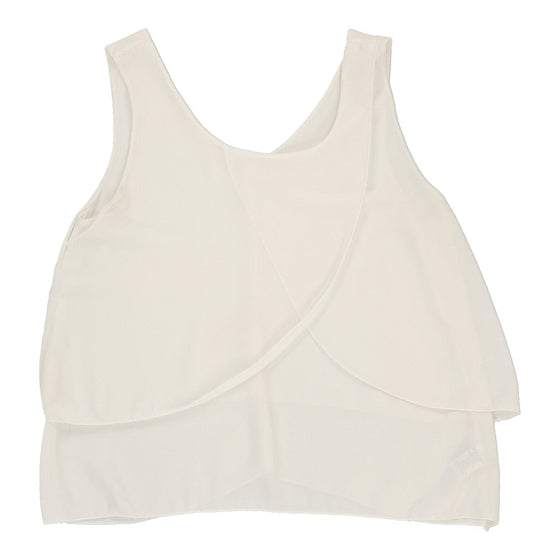 Unbranded Cami Top - Medium White Viscose Blend cami top Unbranded   