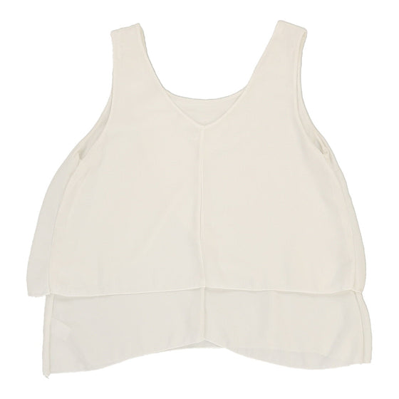 Unbranded Cami Top - Medium White Viscose Blend cami top Unbranded   