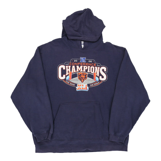 Chicago Bears 2008 Reebok NFL Hoodie - XL Blue Cotton Blend