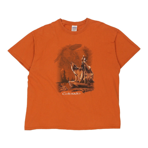 Gildan Men's T-Shirt - Orange - XXXL