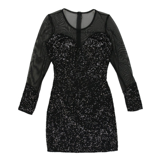 Unbranded Sequin Dress - XS Black Nylon Blend - Thrifted.com