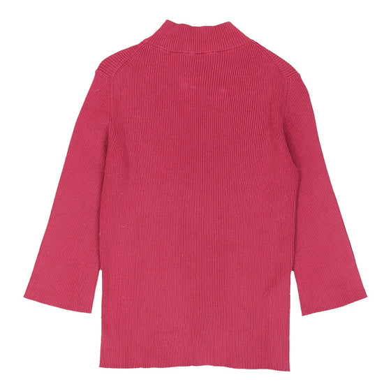 Stefanel Jumper - Medium Pink Viscose Blend - Thrifted.com