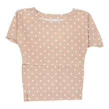  Alberto Aspesi Polka Dot T-Shirt - Medium Beige Cotton Blend - Thrifted.com