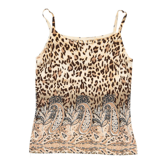 Unbranded Animal print Strap Top - Medium Brown Polyamide strap top Unbranded   