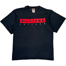  90s Nike Town Chicago T-Shirt - Medium - Black Cotton