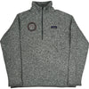 Patagonia Quarter-Zip Fleece Jacket - XL - Grey Polyester