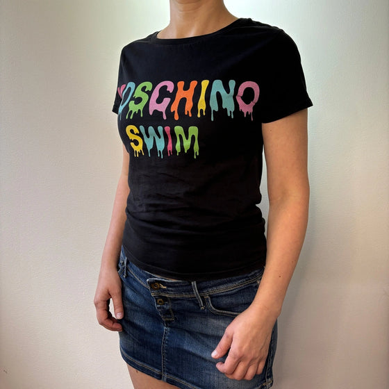 Vintage black Moschino T-Shirt - womens x-small