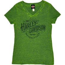  Harley Davidson Graphic T-Shirt - Medium - Green Cotton Blend