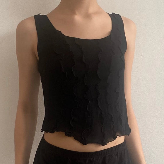 Vintage black Superior Top - womens medium