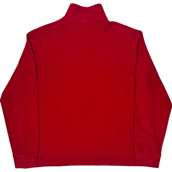 Polo Ralph Lauren 1/4 Zip Sweatshirt - XL - Red Cotton