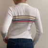 Vintage white Teddy Cardigan - womens small