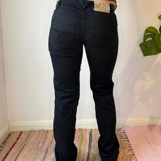 Vintage black Versace Jeans Couture Trousers - womens 28" waist