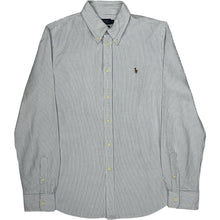  Ralph Lauren Custom Fit Striped Shirt - Large - White Cotton