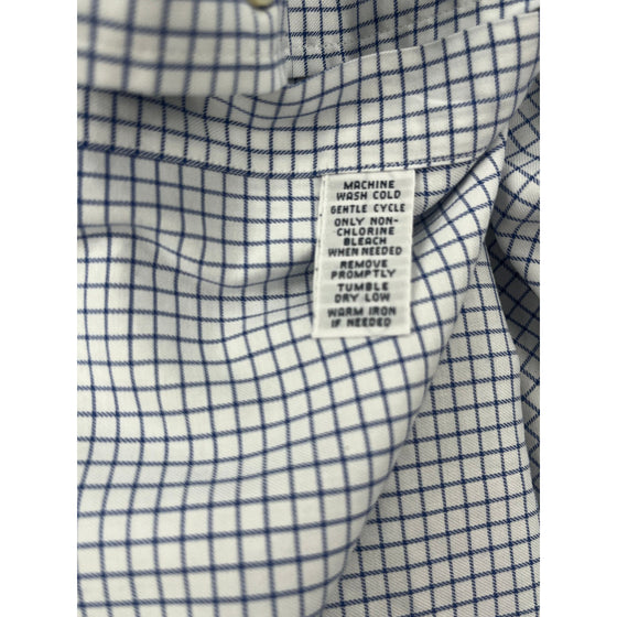 Ralph Lauren Classic Fit Check Shirt - Medium - White Cotton