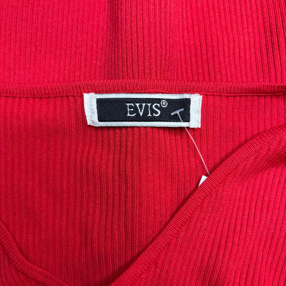 Vintage red Evis Long Sleeve Top - womens small