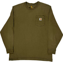  Carhartt Original Fit Long Sleeve T-Shirt - Large - Green Cotton