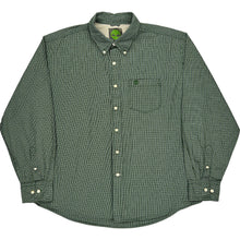  Timberland Check Button-Up Shirt - XL - Green Cotton