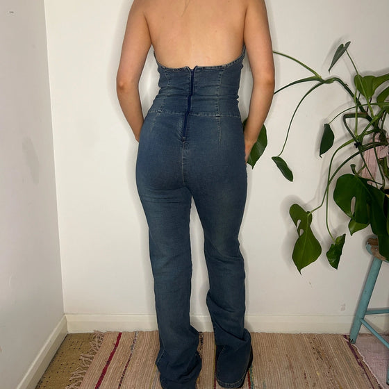 Vintage blue Che Denim Jumpsuit - womens medium