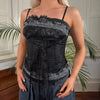 Vintage black Sparkling Cami Top - womens small